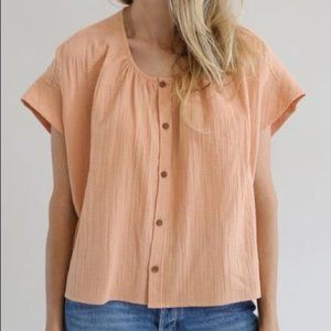 Caron Callahan Wayward boxy cotton gauze shirt XS